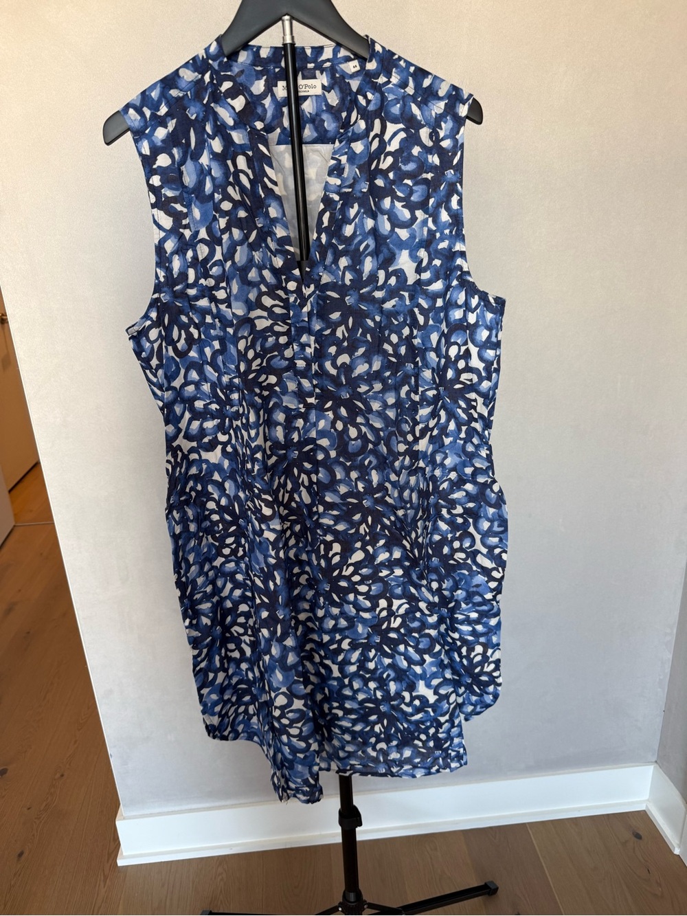 Marc O’Polo - Sleeveless Blue Floral-Print Shift Dress